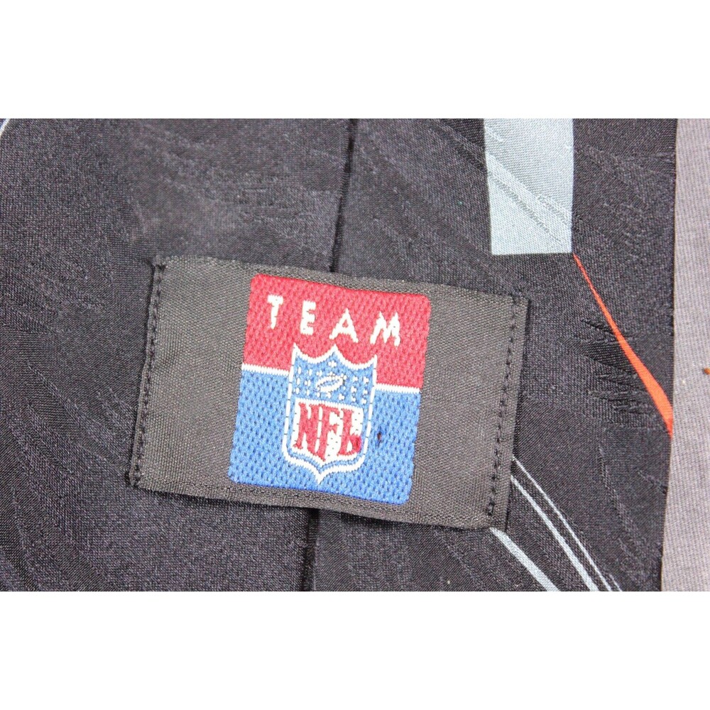 NFL Bears Chicago Bears Burst Football Black Logo Men's Necktie Tie - Picture 3 of 6